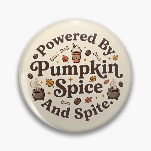 Item preview, Pumpkin Spice Sarcastic Skeleton Design designed and sold by NadinArtStudio.