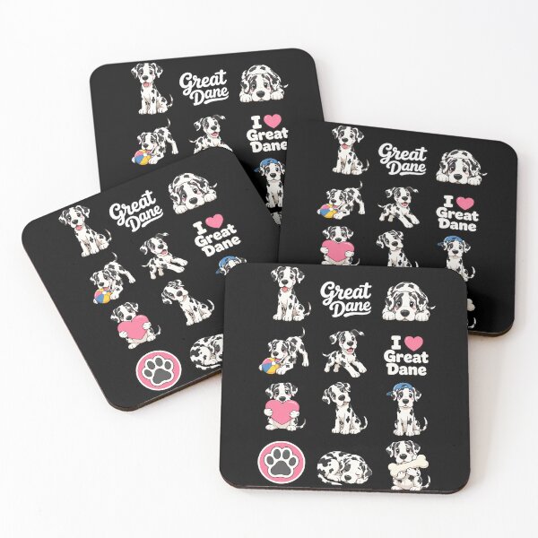 Item preview, Cute Great Dane stickers and apparel design designed and sold by rafaeltto.