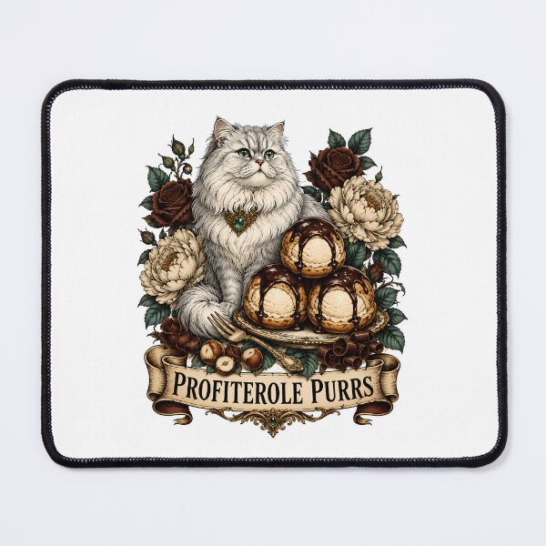 Item preview, Profiterole Purrs Persian Cat Dessert designed and sold by Old's Cool Cat Studio.