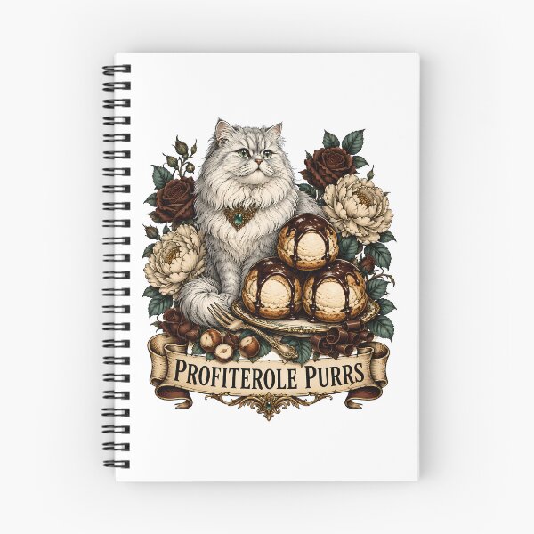 Item preview, Profiterole Purrs Persian Cat Dessert designed and sold by Old's Cool Cat Studio.