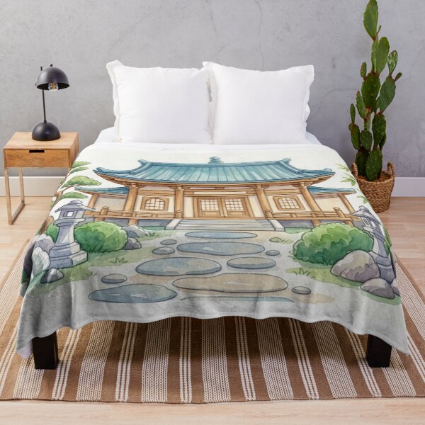 Item preview, Zen Temple Illustration designed and sold by Dreamic.Art.