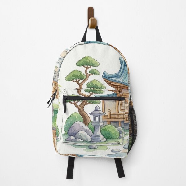 Item preview, Ilustración de un templo zen designed and sold by Dreamic.Art.