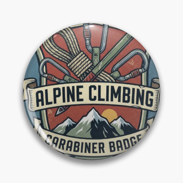 Item preview, Vintage Alpine Climbing Carabiner Badge Est 1950 designed and sold by Rahat3344.