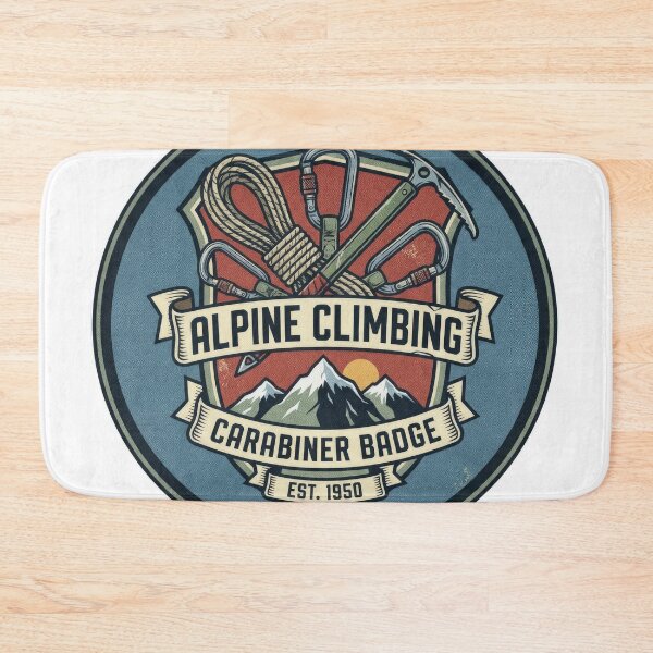 Item preview, Vintage Alpine Climbing Carabiner Badge Est 1950 designed and sold by Rahat3344.