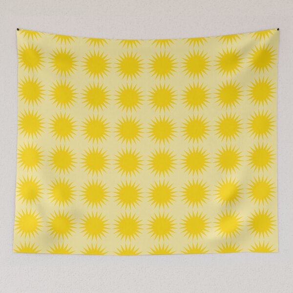 Item preview, Space Age Starburst – Minimalist Vintage Sunburst Pattern | Yellow designed and sold by Frohyou.