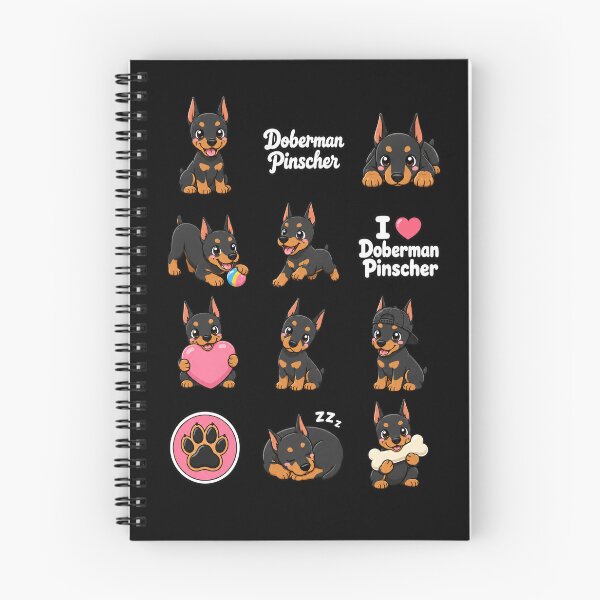 Item preview, Cute Dobermann stickers and apparel design designed and sold by rafaeltto.