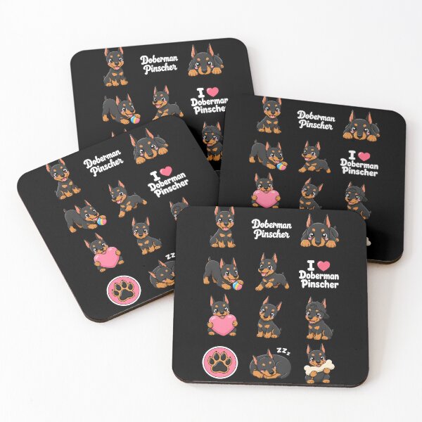 Item preview, Cute Dobermann stickers and apparel design designed and sold by rafaeltto.