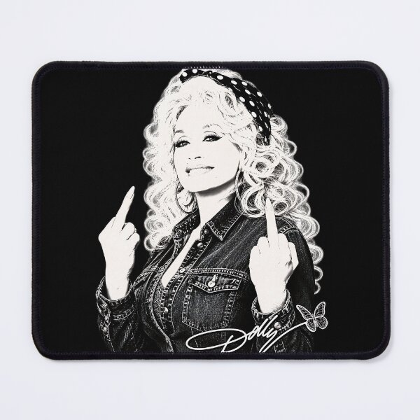 Item preview, Dolly Parton Middle Finger Funny, Country Vintage Music Signature Classic designed and sold by Witchfoundart.