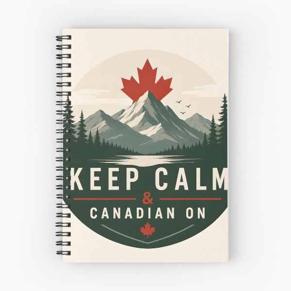 Item preview, Keep Calm and Canadian On Mountain Badge designed and sold by Sybille-Yates.