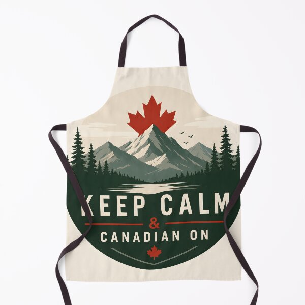Item preview, Keep Calm and Canadian On Mountain Badge designed and sold by Sybille-Yates.