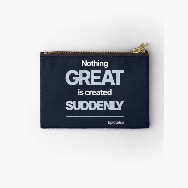 Item preview, Nothing Great Is Created Suddenly - Epictetus - Minimalist Style Stoic Quote - Light Version designed and sold by Stoic Core.