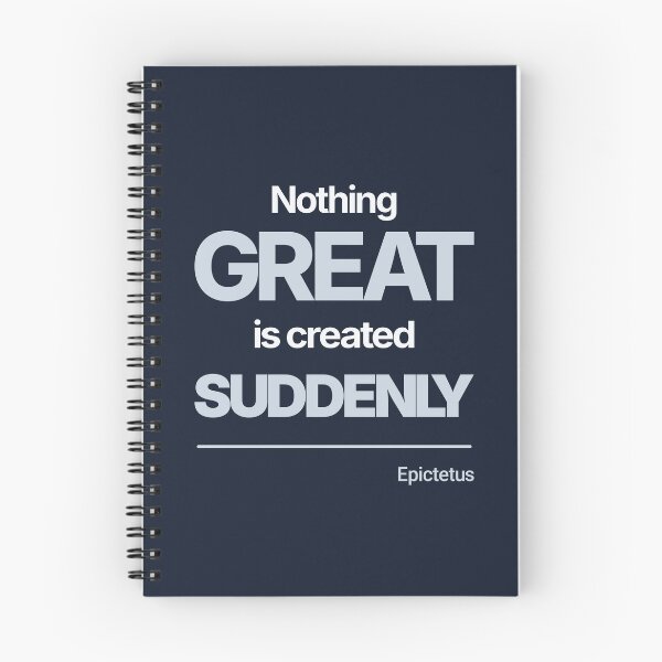 Item preview, Nothing Great Is Created Suddenly - Epictetus - Minimalist Style Stoic Quote - Light Version designed and sold by Stoic Core.