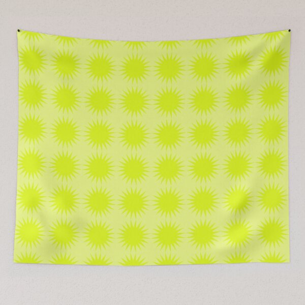 Item preview, Space Age Starburst – Minimalist Vintage Sunburst Pattern | Chartreuse designed and sold by Frohyou.