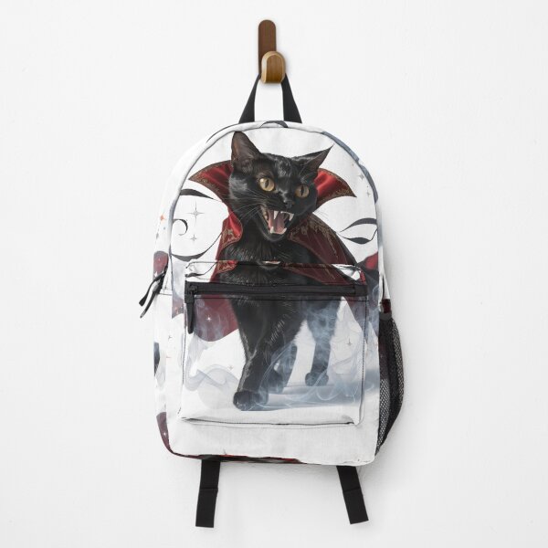 Item preview, Sleek Black Vampire Cat with Elegant Red Cape designed and sold by Angellacelin.