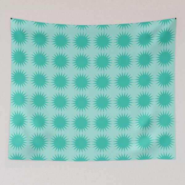 Item preview, Space Age Starburst – Minimalist Vintage Sunburst Pattern | Teal designed and sold by Frohyou.