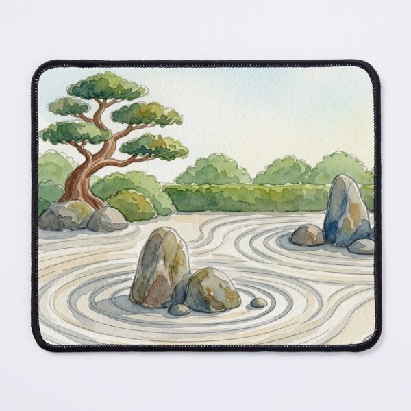 Item preview, Japanese Zen Garden Illustration designed and sold by Dreamic.Art.
