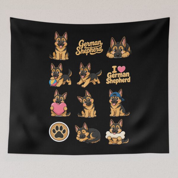 Item preview, Cute German Shepherd stickers and apparel design designed and sold by rafaeltto.