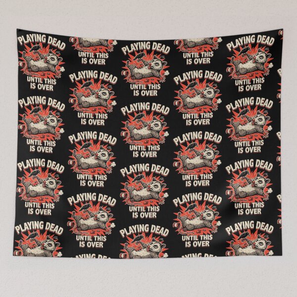 Item preview, Playing Dead Until This Is Over Sarcastic Animal Meme designed and sold by Redgiant87x.