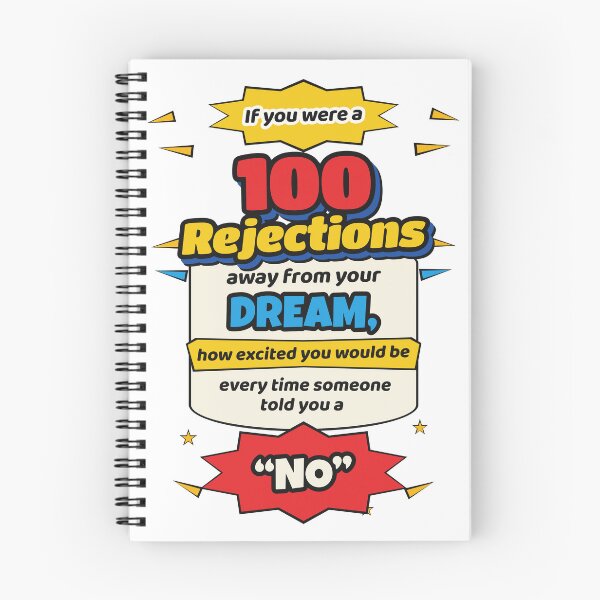 Item preview, 100 Rejections Away From Your Dream – Funny Motivational Comic Typography designed and sold by Ink Matrix.