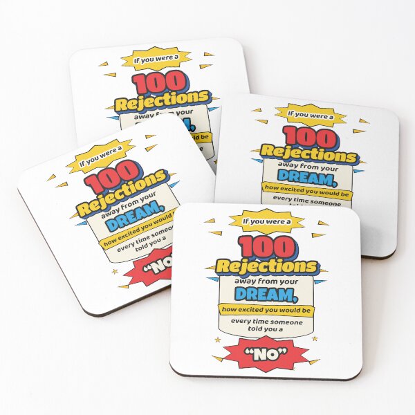 Item preview, 100 Rejections Away From Your Dream – Funny Motivational Comic Typography designed and sold by Ink Matrix.