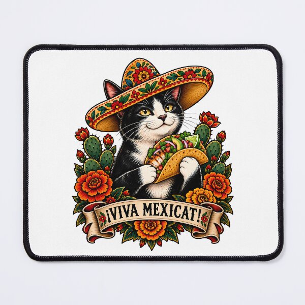 Item preview, Viva Mexicat Mexican Cat Taco designed and sold by Old's Cool Cat Studio.