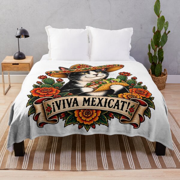Item preview, Viva Mexicat Mexican Cat Taco designed and sold by Old's Cool Cat Studio.