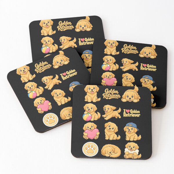 Item preview, Cute Golden Retriever stickers and apparel design designed and sold by rafaeltto.
