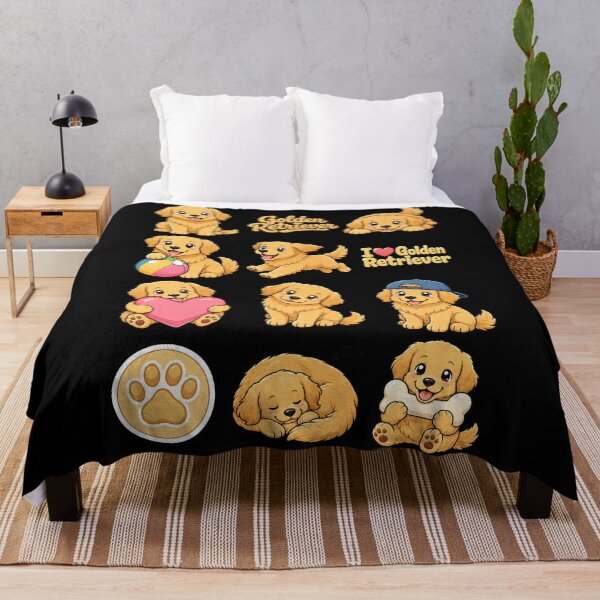 Item preview, Cute Golden Retriever stickers and apparel design designed and sold by rafaeltto.