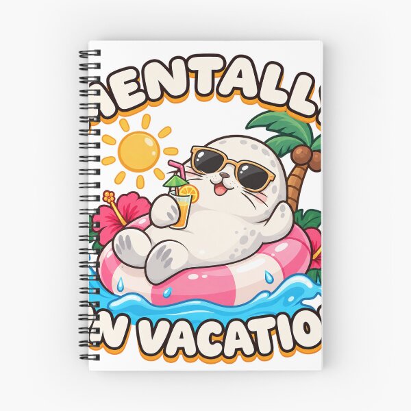 Item preview, Mentally On Vacation – Cute Chubby Seal designed and sold by ZKYss-Design.