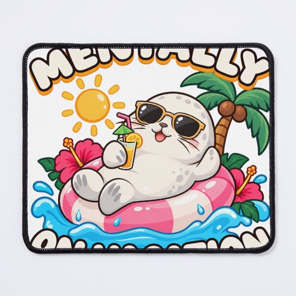 Item preview, Mentally On Vacation – Cute Chubby Seal designed and sold by ZKYss-Design.