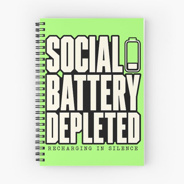 Item preview, Social Battery Depleted Introvert Recharging Typography designed and sold by Fun2Fentastic.