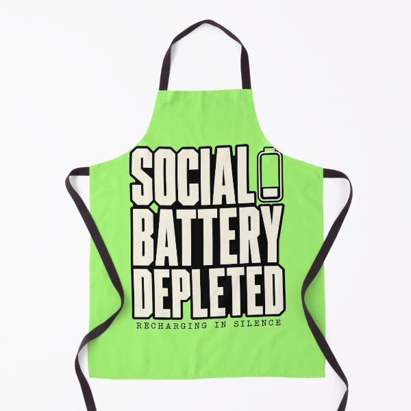 Item preview, Social Battery Depleted Introvert Recharging Typography designed and sold by Fun2Fentastic.