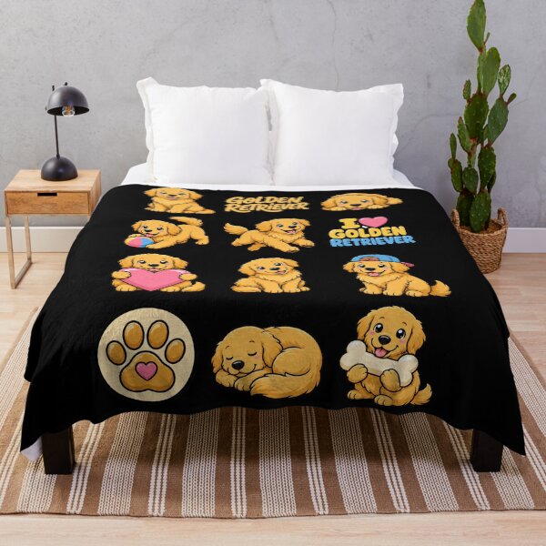 Item preview, Cute Golden Retriever stickers and apparel design designed and sold by rafaeltto.
