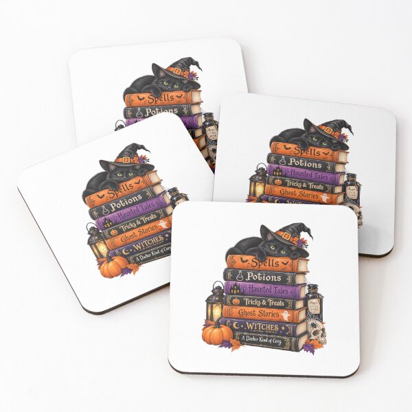 Item preview, Black Cat And Books designed and sold by Whimsy Petal and Co..
