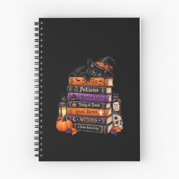 Item preview, Gato negro y libros designed and sold by Whimsy Petal and Co..