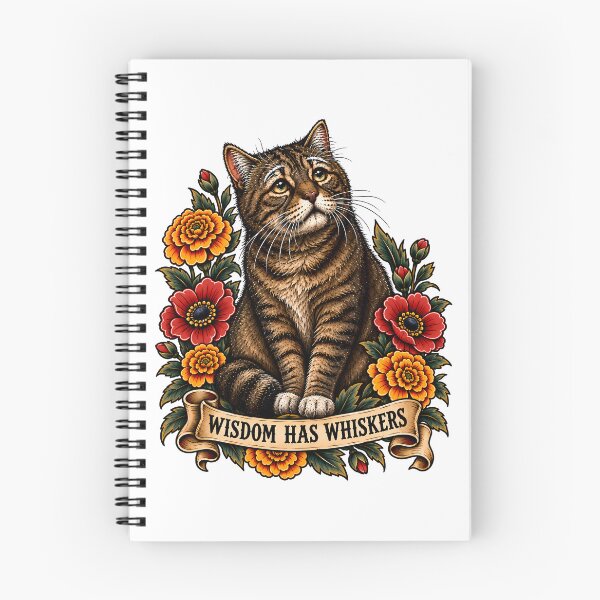 Item preview, Wisdom Has Whiskers Senior Cat designed and sold by Old's Cool Cat Studio.