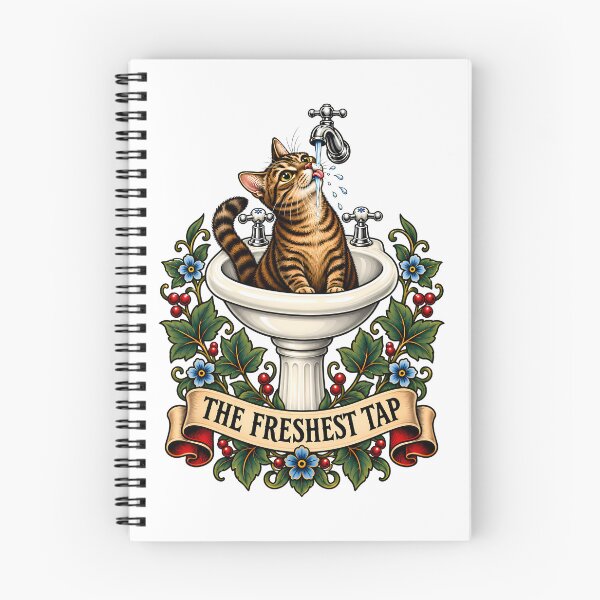 Item preview, The Freshest Tap Tabby Cat Sink designed and sold by Old's Cool Cat Studio.