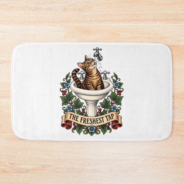 Item preview, The Freshest Tap Tabby Cat Sink designed and sold by Old's Cool Cat Studio.