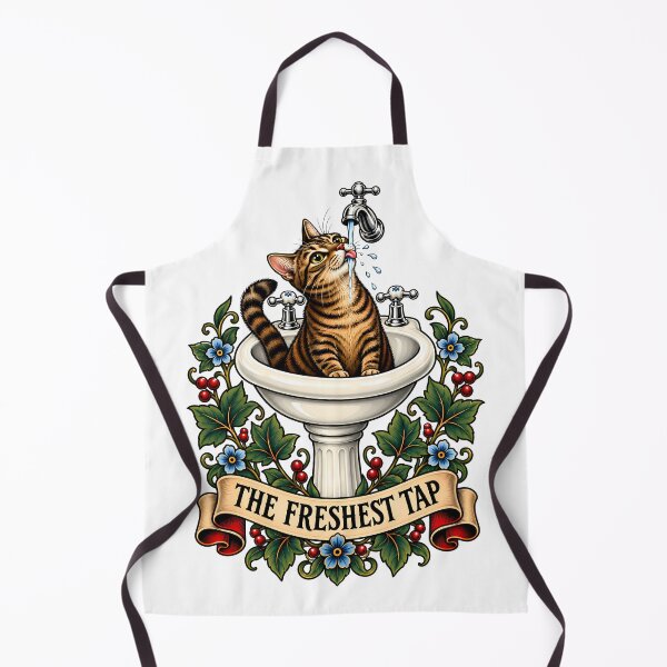 Item preview, The Freshest Tap Tabby Cat Sink designed and sold by Old's Cool Cat Studio.