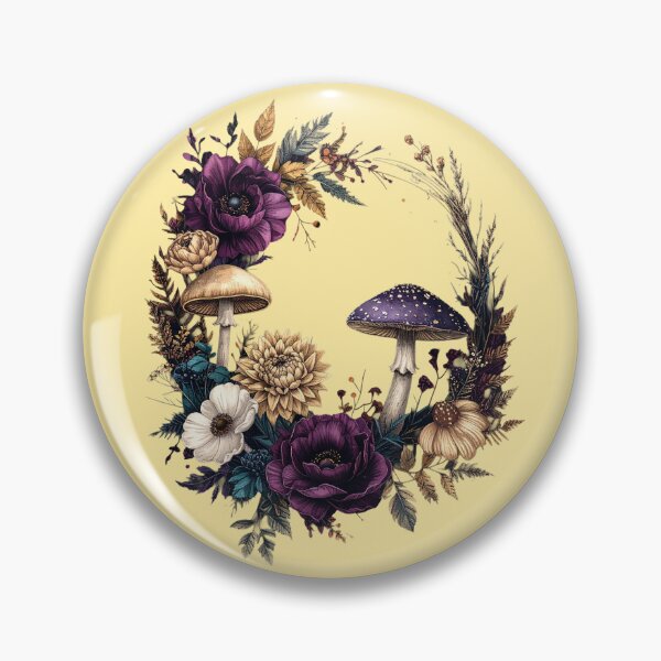 Item preview, Forest Fungi Wreath Dark Academia Nature Art designed and sold by TripleMoonCrafts.