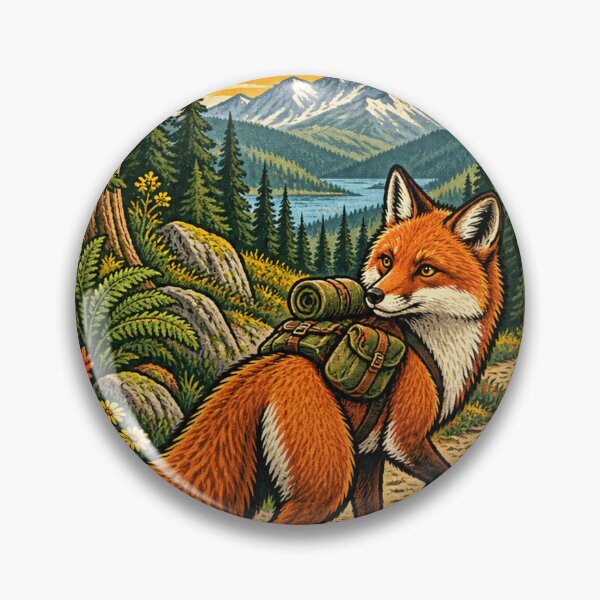 Item preview, Find Your Own Trail – Vintage Hiking Fox Mountain Adventure designed and sold by CarrotBadminton.