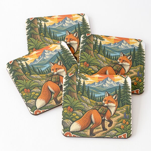 Item preview, Find Your Own Trail – Vintage Hiking Fox Mountain Adventure designed and sold by CarrotBadminton.