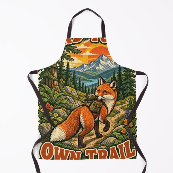 Item preview, Find Your Own Trail – Vintage Hiking Fox Mountain Adventure designed and sold by CarrotBadminton.