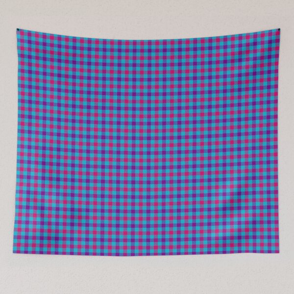 Item preview, Pink And Purple Gingham Check Blue  designed and sold by PatternTitan.