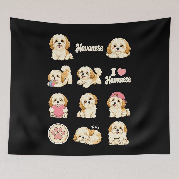 Item preview, Cute Havanese stickers and apparel design designed and sold by rafaeltto.