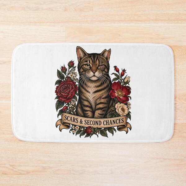 Item preview, Scars & Second Chances Cat Tattoo designed and sold by Old's Cool Cat Studio.