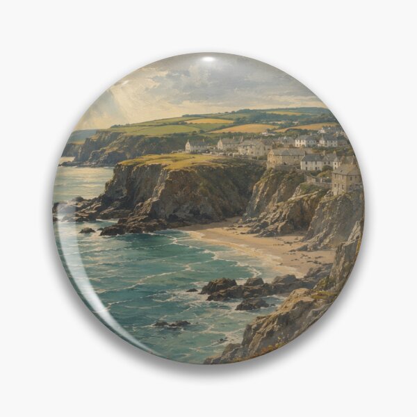 Item preview, Cornwall Coastal Village – English Seaside Landscape designed and sold by GSizzle1.