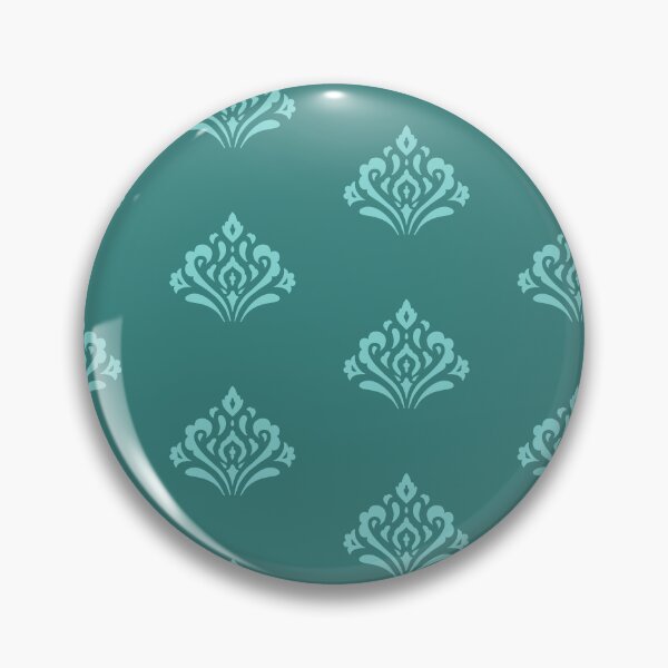 Item preview, Classic Teal on Turquoise Damask Pattern designed and sold by Flora-and-Fable.