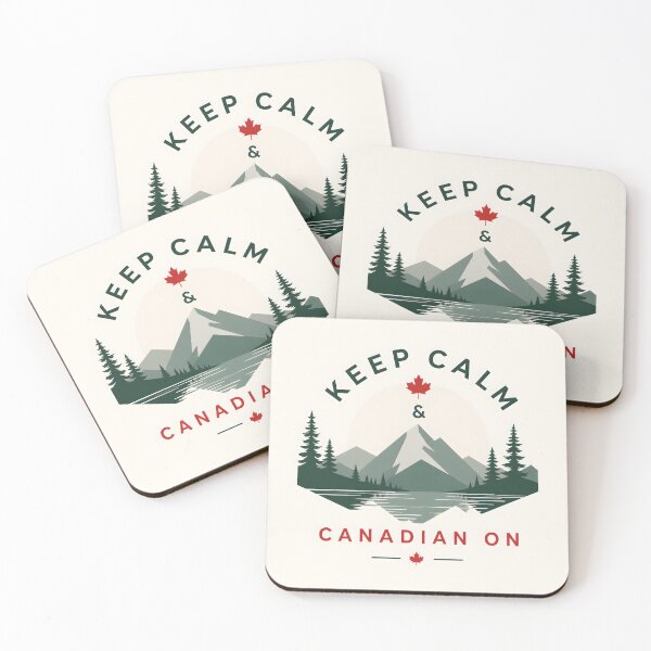 Item preview, Keep Calm and Canadian On Mountain Badge 2 designed and sold by Sybille-Yates.