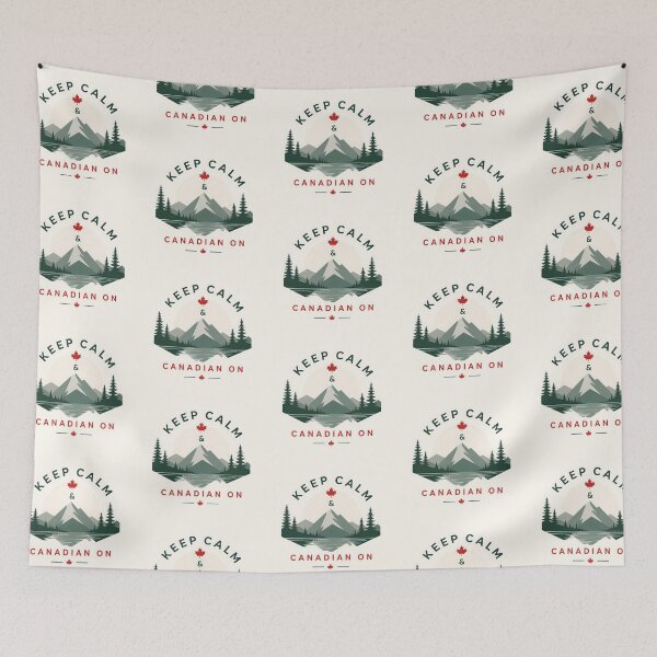 Item preview, Keep Calm and Canadian On Mountain Badge 2 designed and sold by Sybille-Yates.
